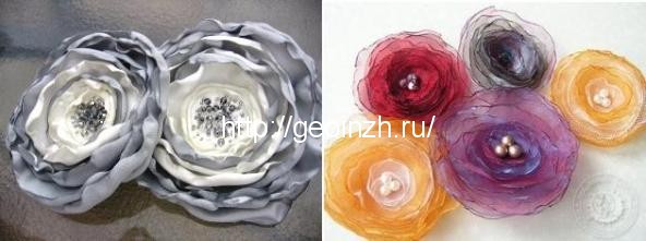 Цветы из органзы своими руками Цветы из органзы своими руками