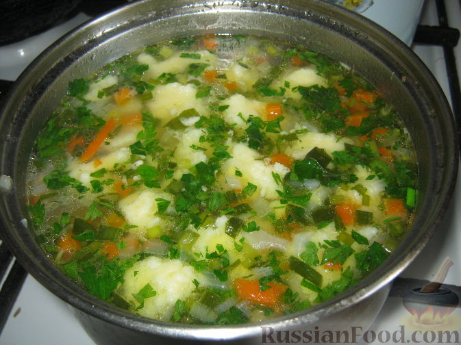 Рецепт супа с клецками