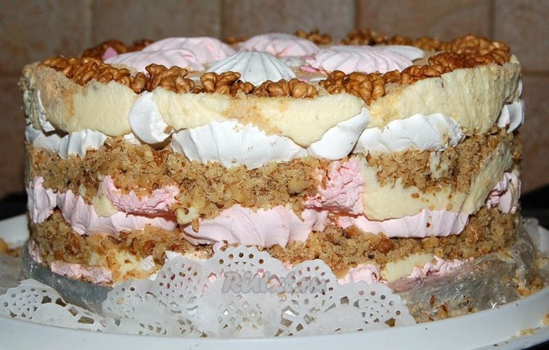 Торт из зефира и печенья Торт из зефира и печенья